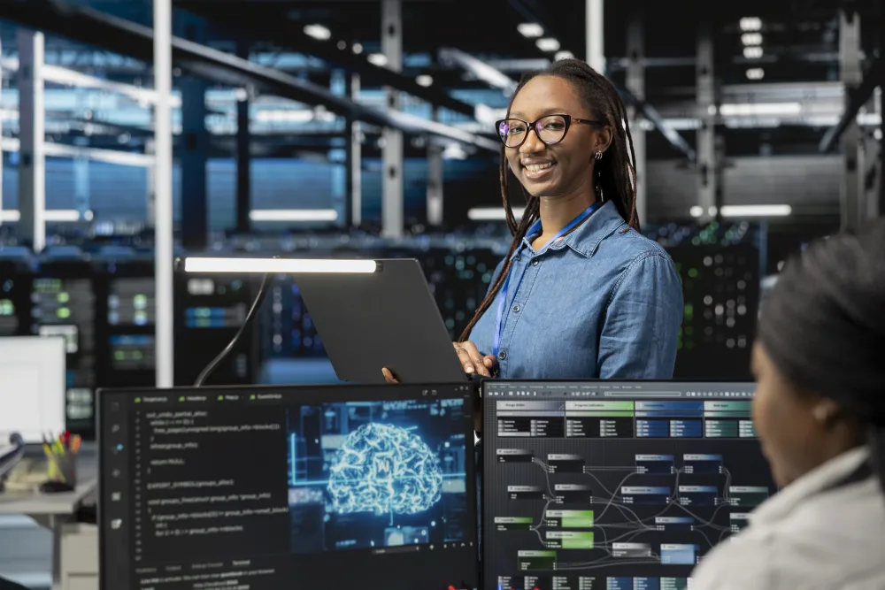Technology specialist working in a data centre